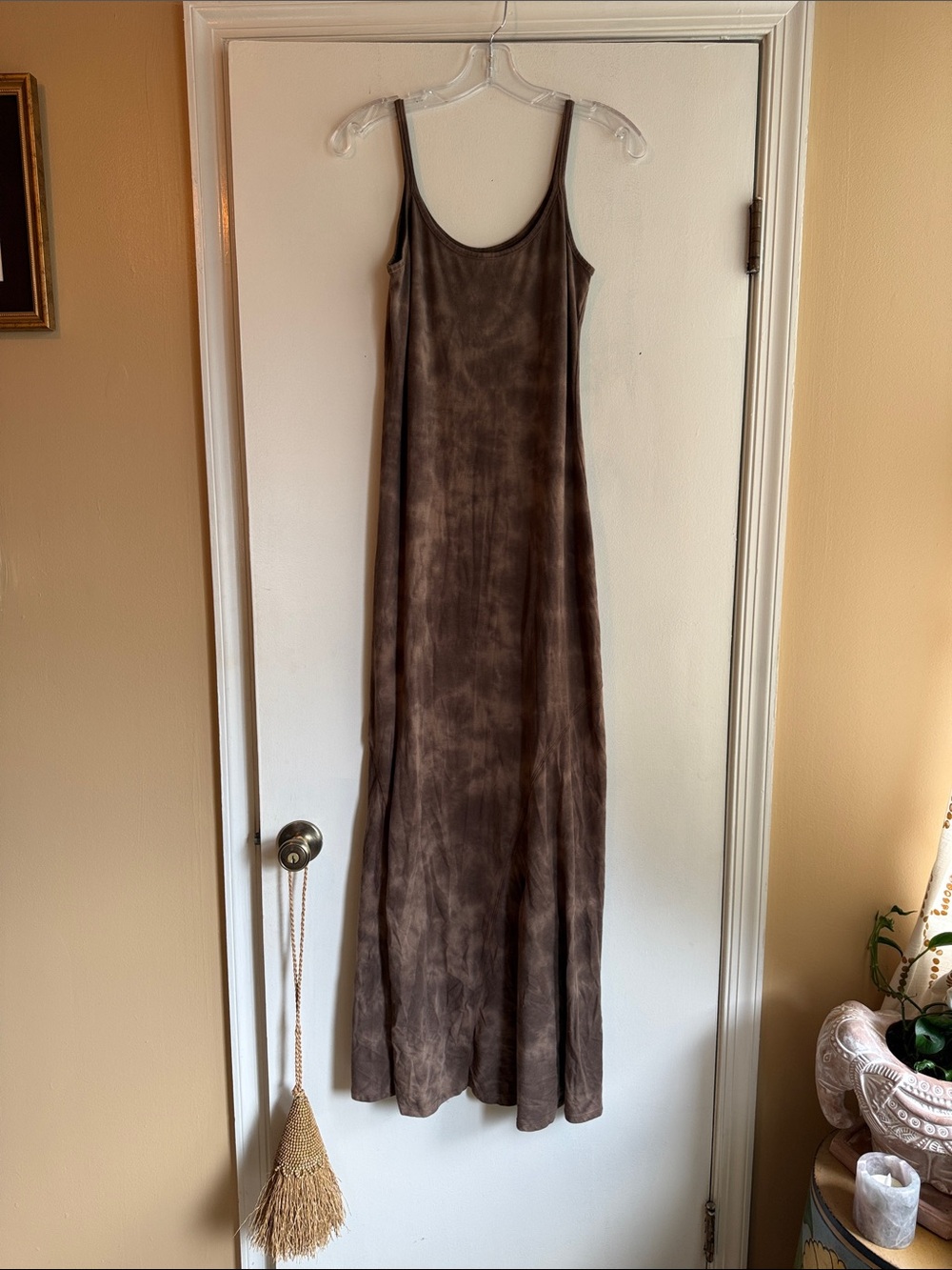 Victoria's Secret Brown Tie-Dye Maxi Slip Dress M